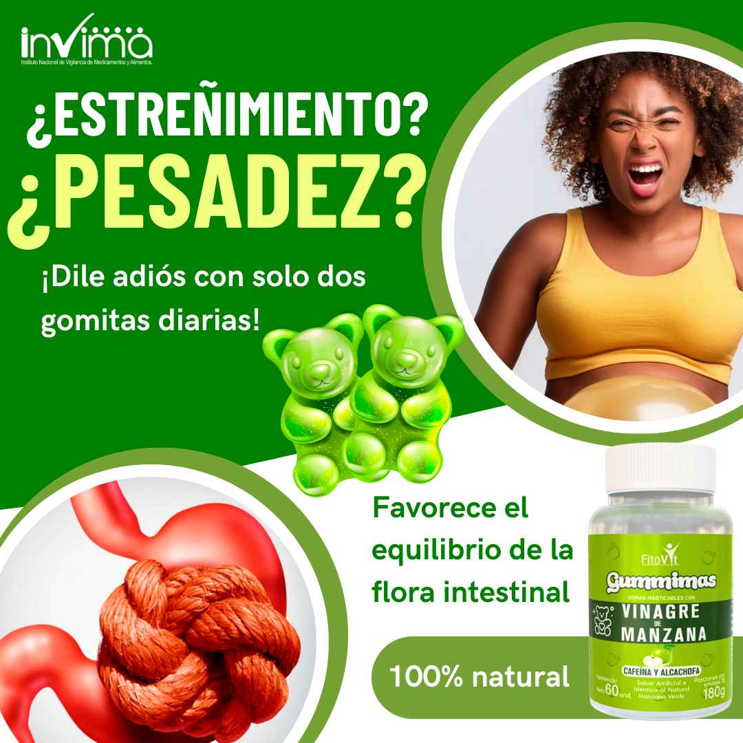 VINAGRE DE MANZANA GOMITAS X 60 UND FITOVIT