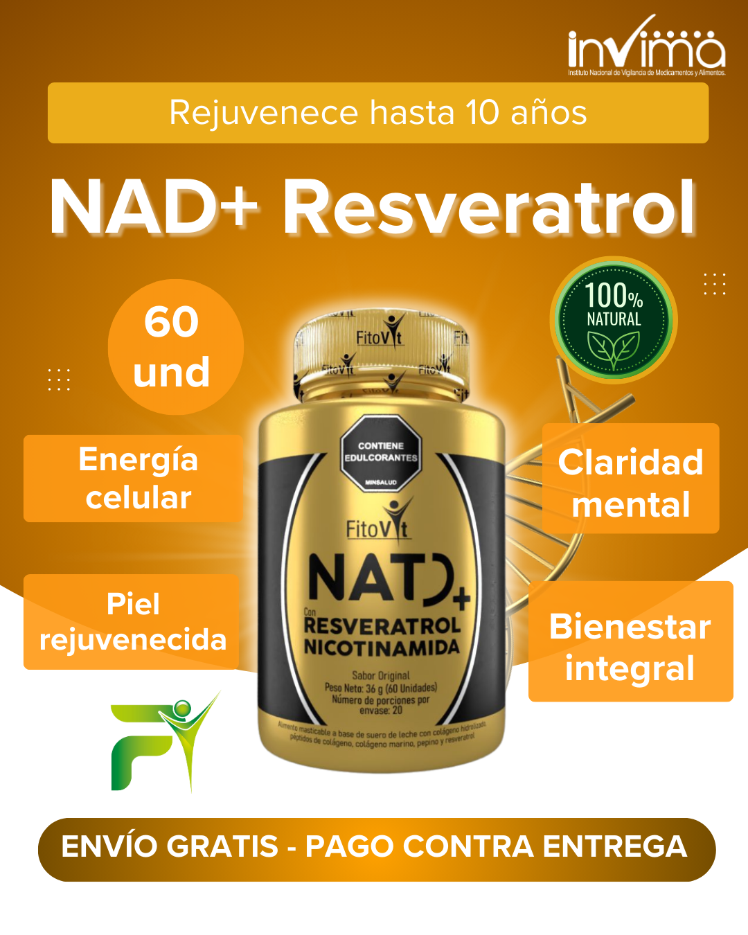 RESVERATROL +NICOTINAMIDA X60UND FITOVIT