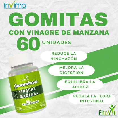 VINAGRE DE MANZANA GOMITAS X 60 UND FITOVIT