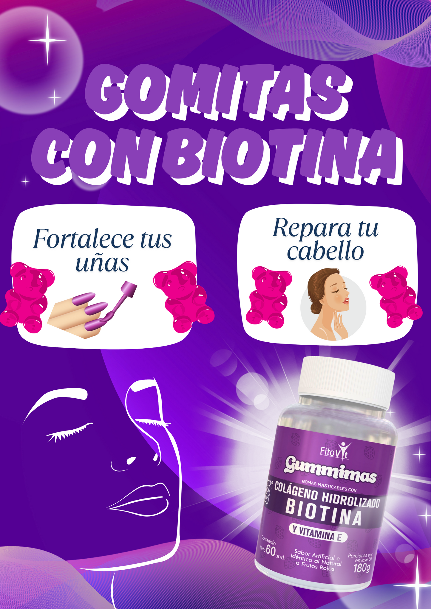 BIOTINA Y COLAGENO H GOMITAS X 60 UND FITOVIT