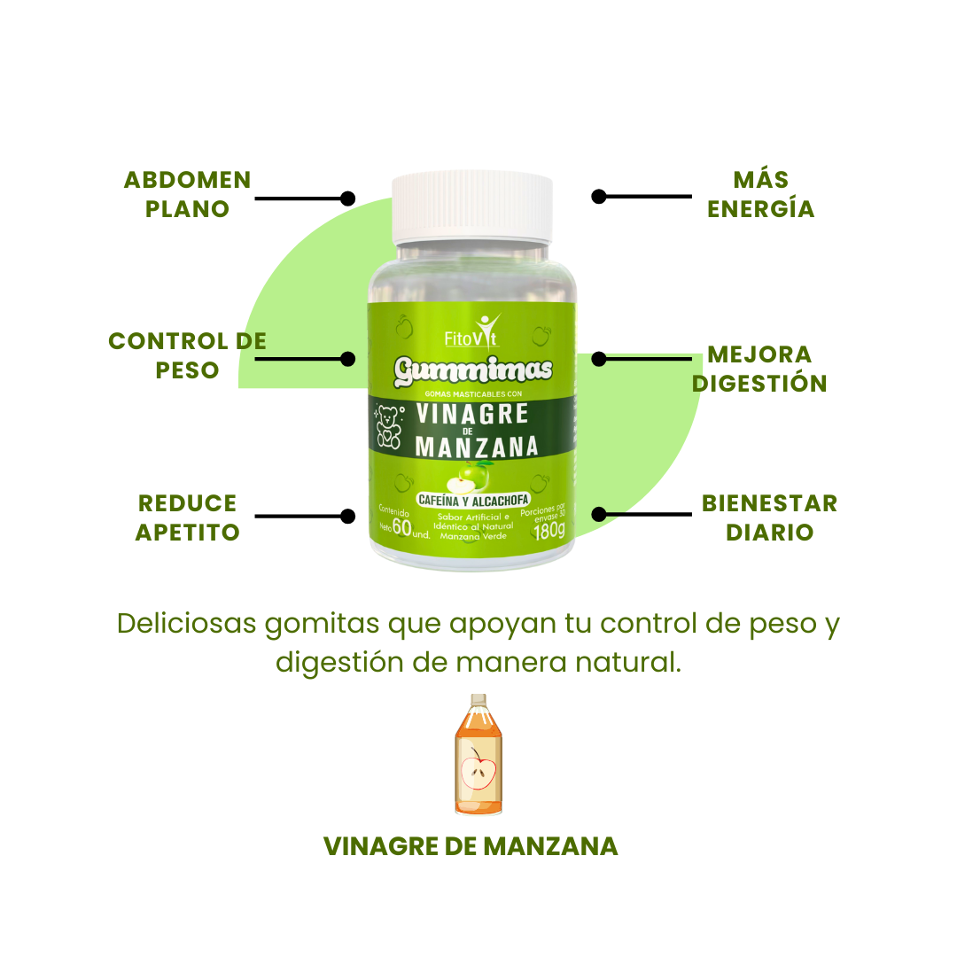 VINAGRE DE MANZANA GOMITAS X 60 UND FITOVIT