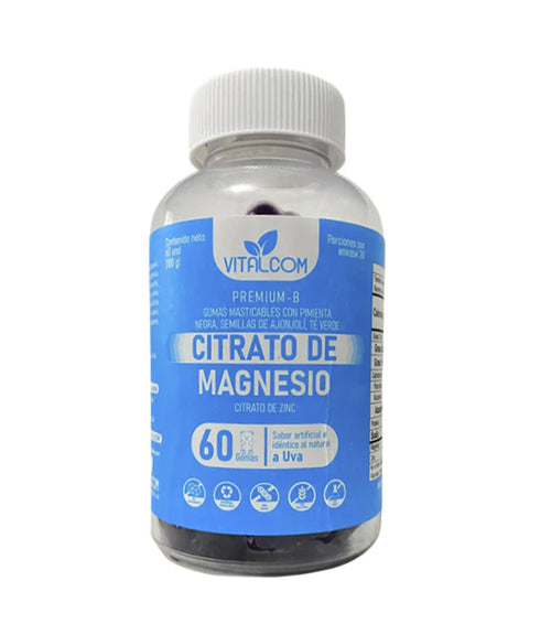 GOMAS CITRATO DE MAGNESIO VITALCOM X60
