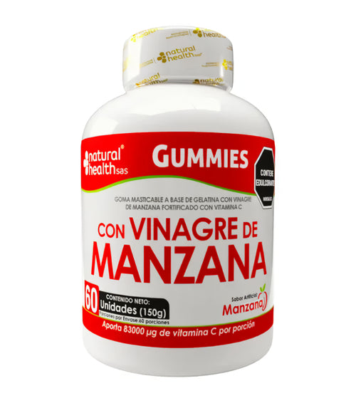 GUMMIES CON VINAGRE DE MANZANA x60