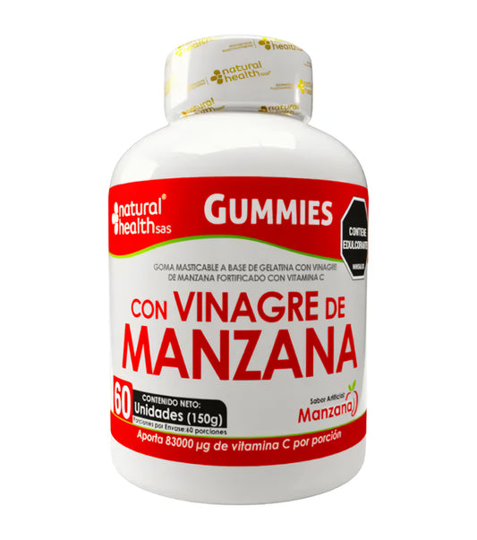 GUMMIES CON VINAGRE DE MANZANA x60